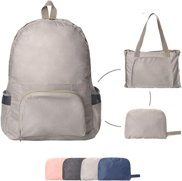 Beige Foldable Lightweight Durable Travel Daypack