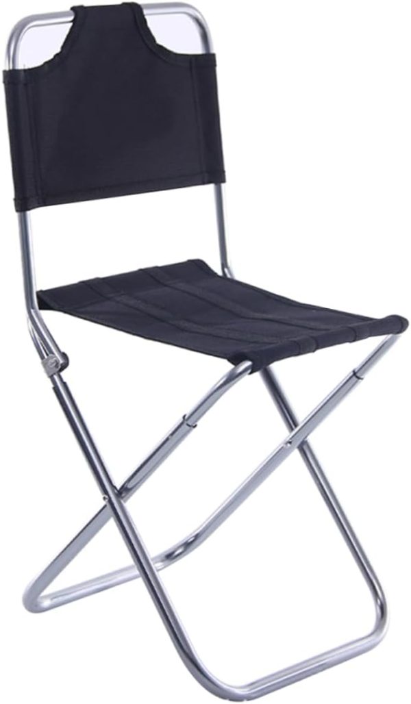Aluminum Alloy Portable Folding Fishing Stool with Backrest