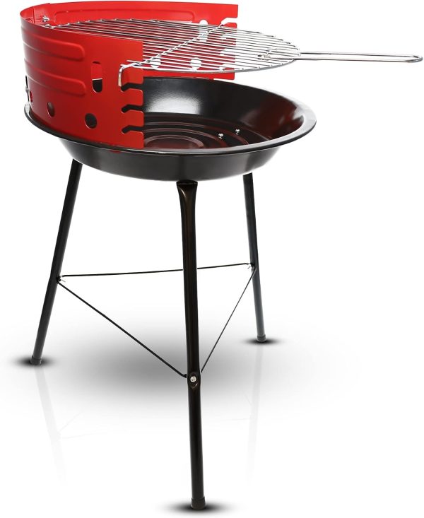 16-Inch Portable Barbecue Grill with 4-Level Flame Control