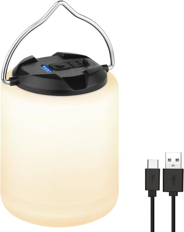 Black 1000LM Rechargeable LED Camping Lantern Water Resistant
