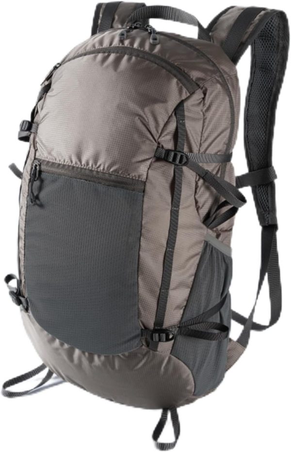 35L Khaki Gray Ultralight Packable Foldable Outdoor Backpack