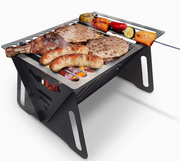 Compact Tabletop Charcoal BBQ Smoker 6"x4.6"x4.9