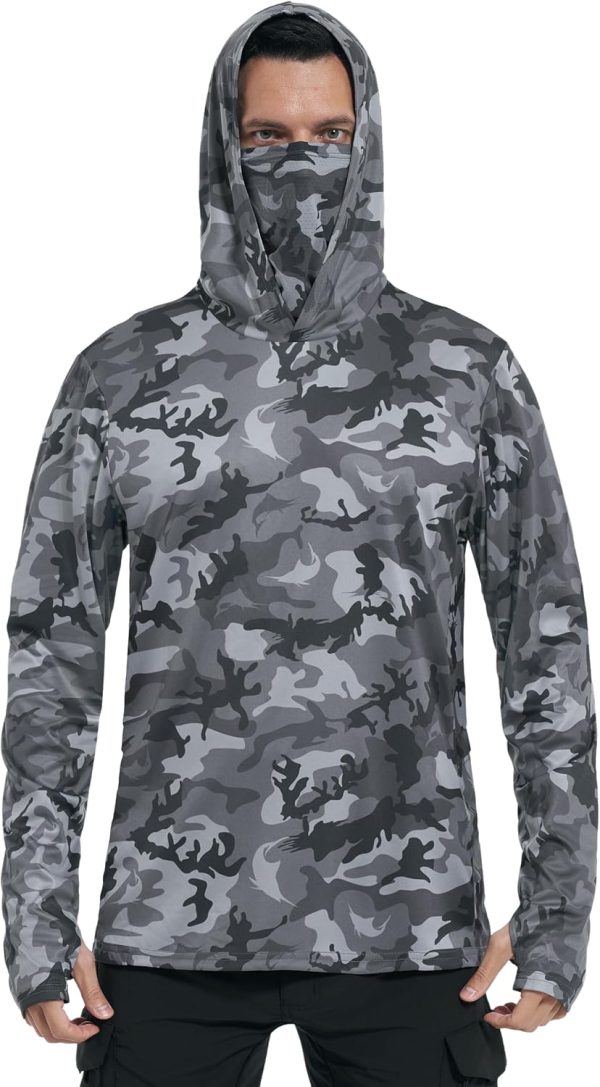 Men's UPF 50+ Performance Fishing Hoodie with Neck Gaiter