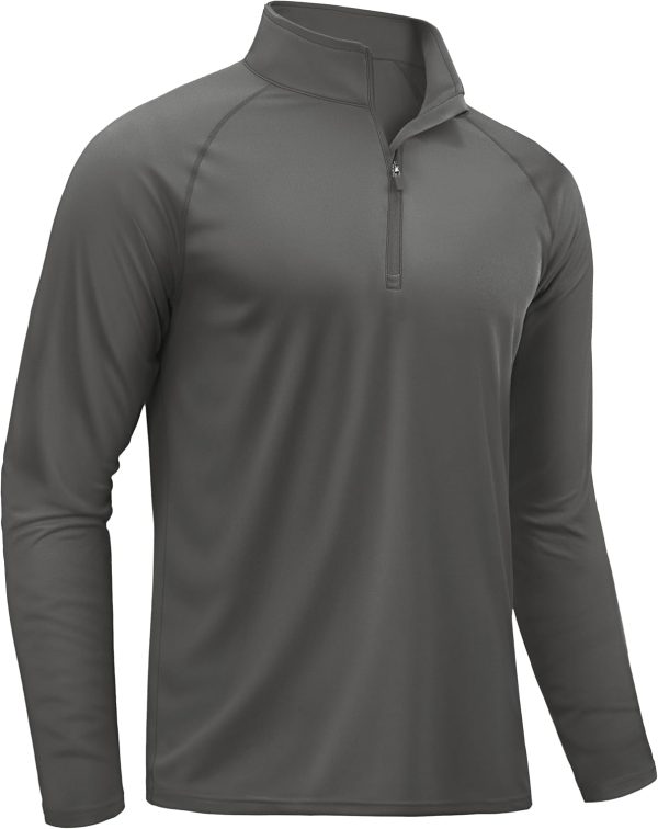 Men's 1/4 Zip Pullover UPF 50+ Outdoor Running Rash Guard