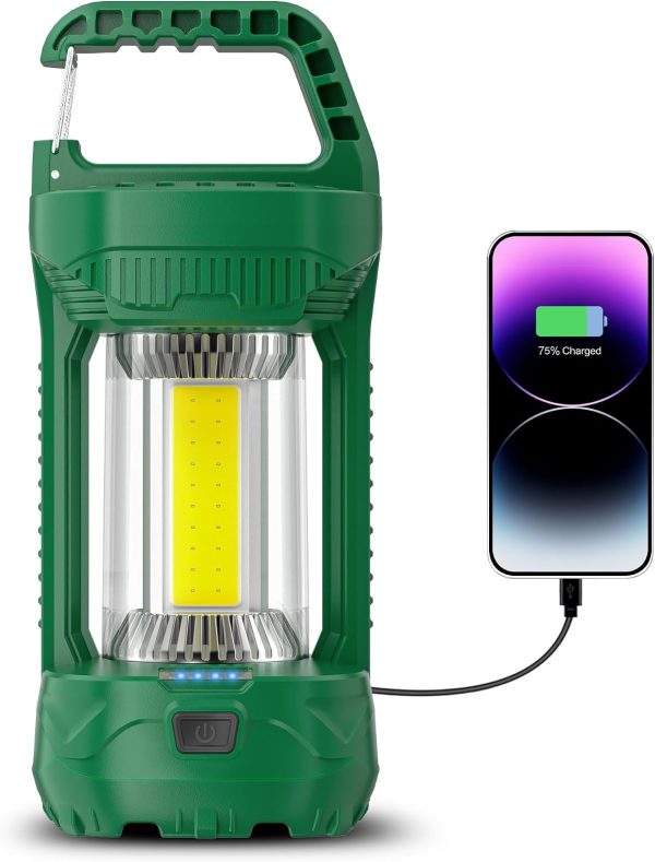 Leaf Green 1500LM Rechargeable LED Lantern 4000mAh Power Bank