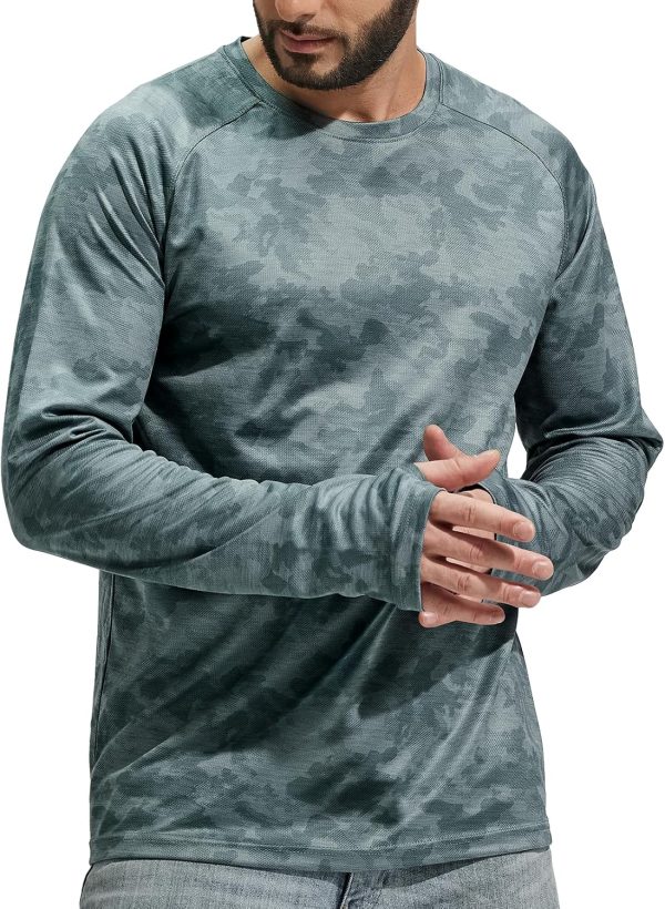 Men's UPF 50+ Quick Dry Long Sleeve Rash Guard Swim Tee