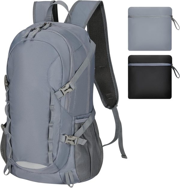 40L Grey Ultra Lightweight Packable Water Resistant Daypack