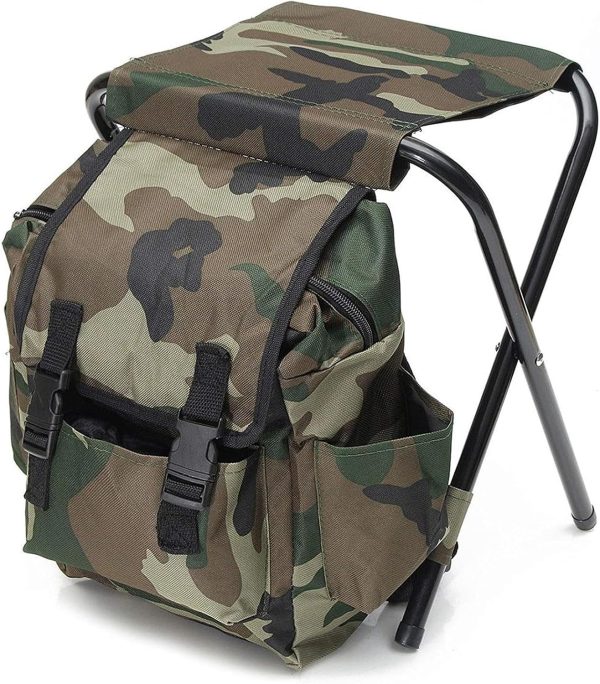 Multi-Function Outdoor Fishing Tackle Bag Foldable Stool Chair